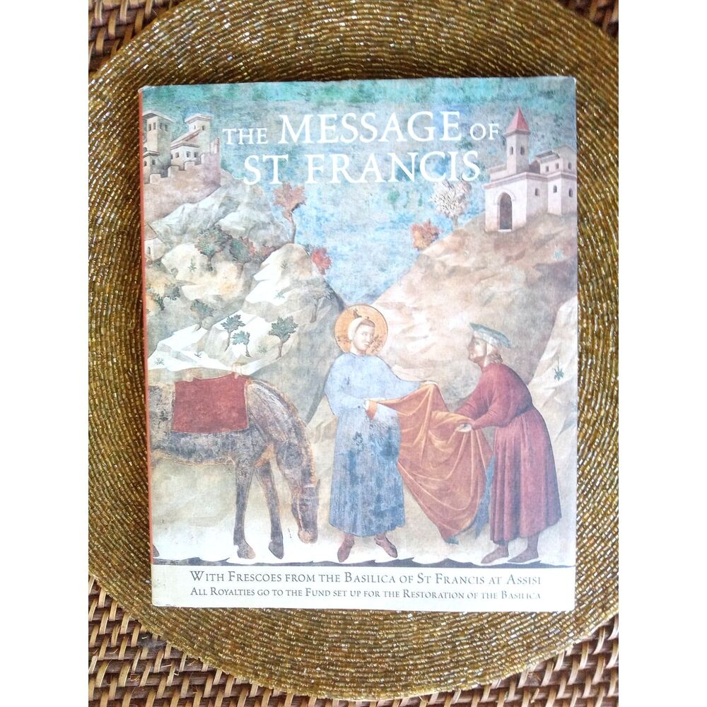 The Message of St Francis Art Book, lovely art Ancient Saint frescoes Assisi Vtg